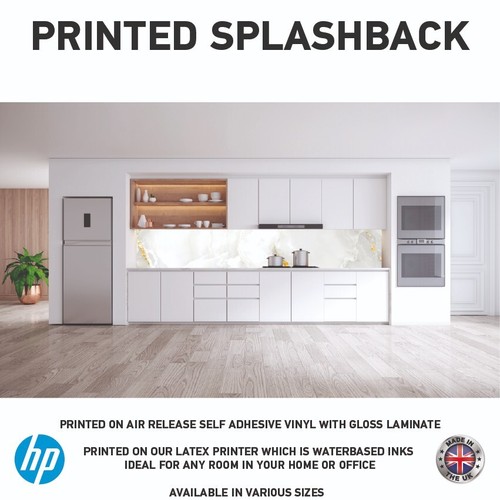 Marble kitchen splashback - marble, self