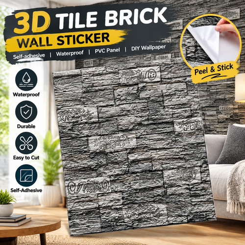 Brick effect wall panels - 3d,