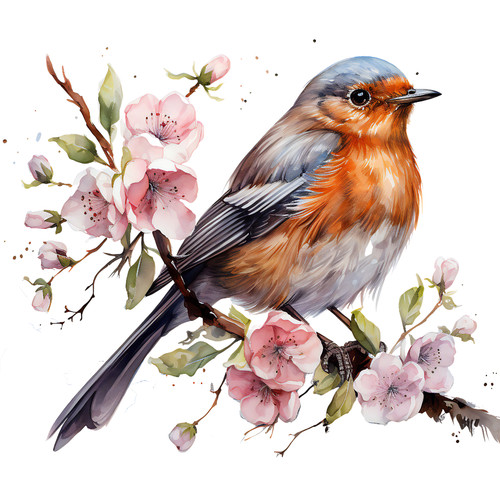 Robin tile stickers - tile, 4