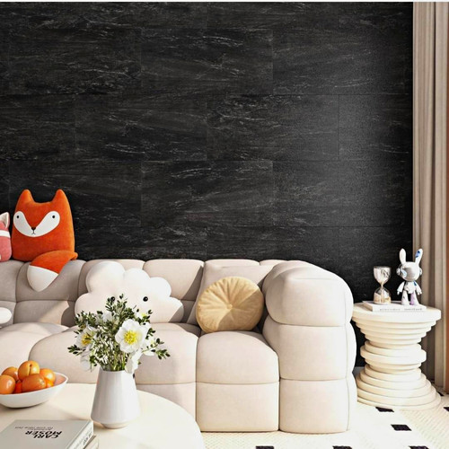 Black marble tile self - marble,