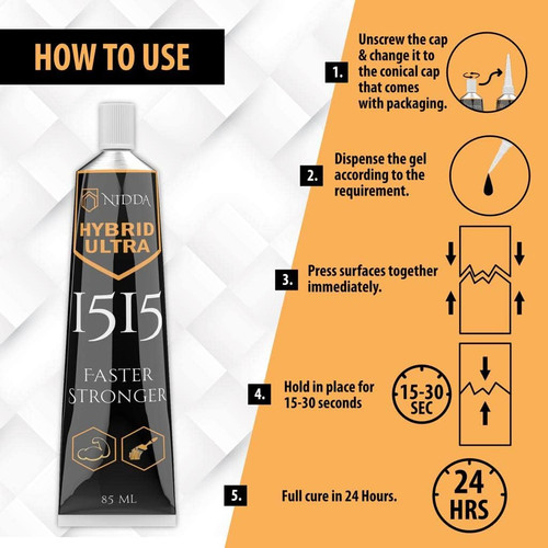 Adhesive glue for - for, tempered