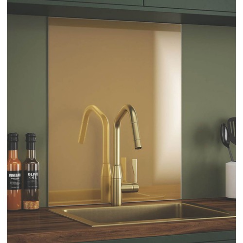 Kitchen splashback brass - splashback,