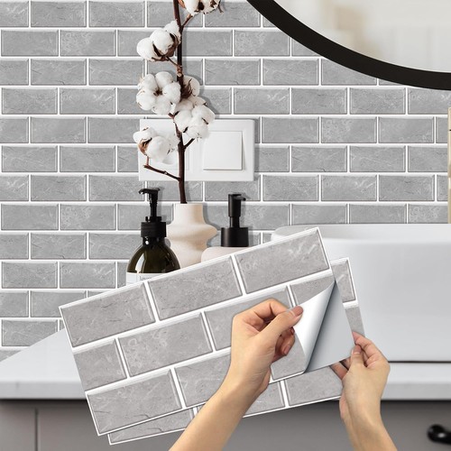 12pcs brick tile stickers - brick,