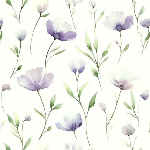 Floral tile stickers pcs - 4,